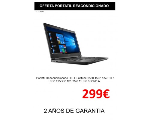 PORTATIL DELL LATITUDE 5580 I5 6ª